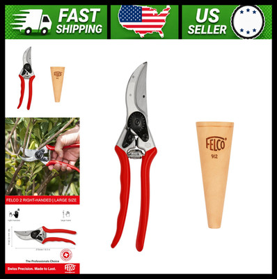 FELCO F-2 Classic Hand Pruner with Leather Holster Pouch