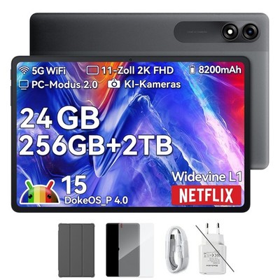 Blackview Tab9WiFi 11 Zoll Tablet Android 15 2K FHD 24GB+256GB(TF 2TB) Octa-Core