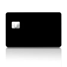 4 Pack Matte Black Credit Card Skin Decal Set Minimalist Stealth 4X Cover