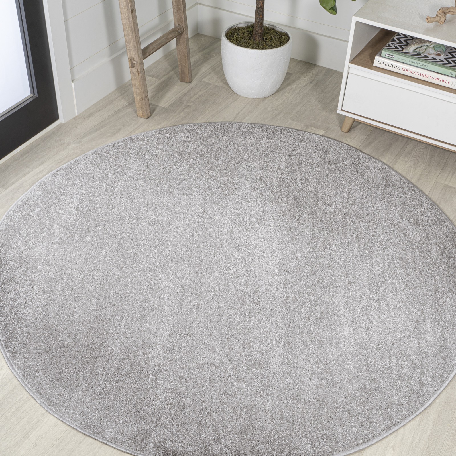Jonathan Y Supersoft 8x8 Grey Polypropylene Rug SEU100-8R