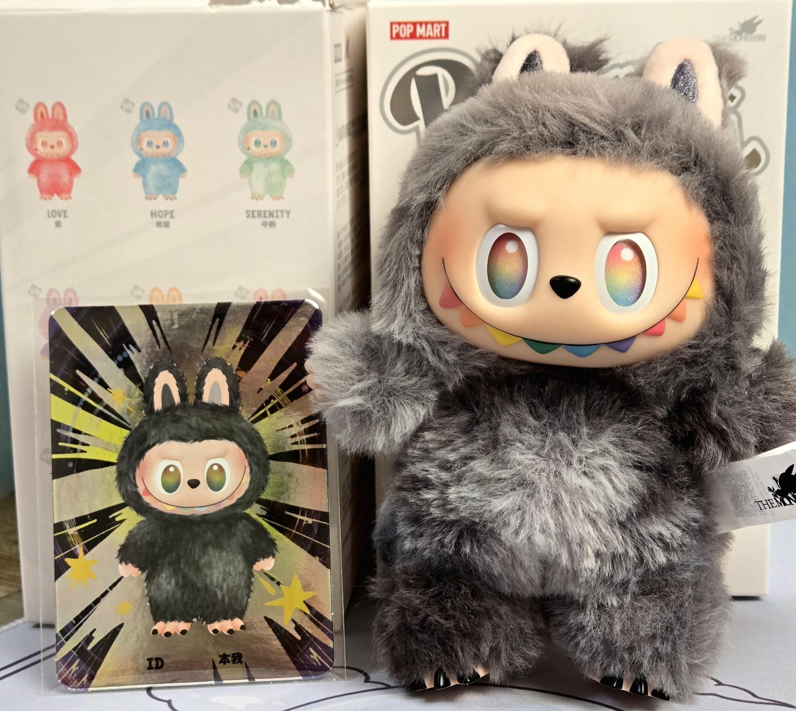POP MART Labubu Big Into Energy V3 Secret ID Figure Ultra Rare 1 in 72 Grey