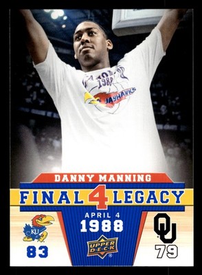 Danny Manning 2013 Upper Deck University of Kansas #F4-5 Final 4 Legacy