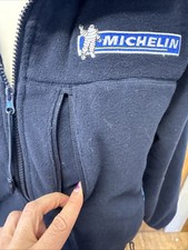 Manteau Vintage Homme Michelin Sportswear – Taille M – Bleu – Veste Bomber – Occasion Très Bon État