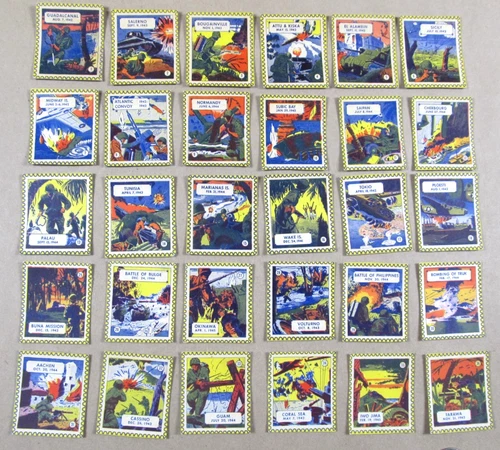 30 World War 2 Trading Cards 30 of 35? set Various Battle Action