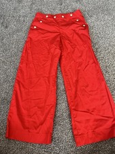 Janie and Jack Girls Wide Leg Pants Red Size 12 Sailor A7