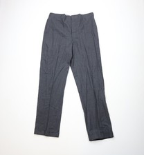 Deadstock Vintage 60s 70s Streetwear Mens 38x33 Worsted Wool Chino Pants Gray