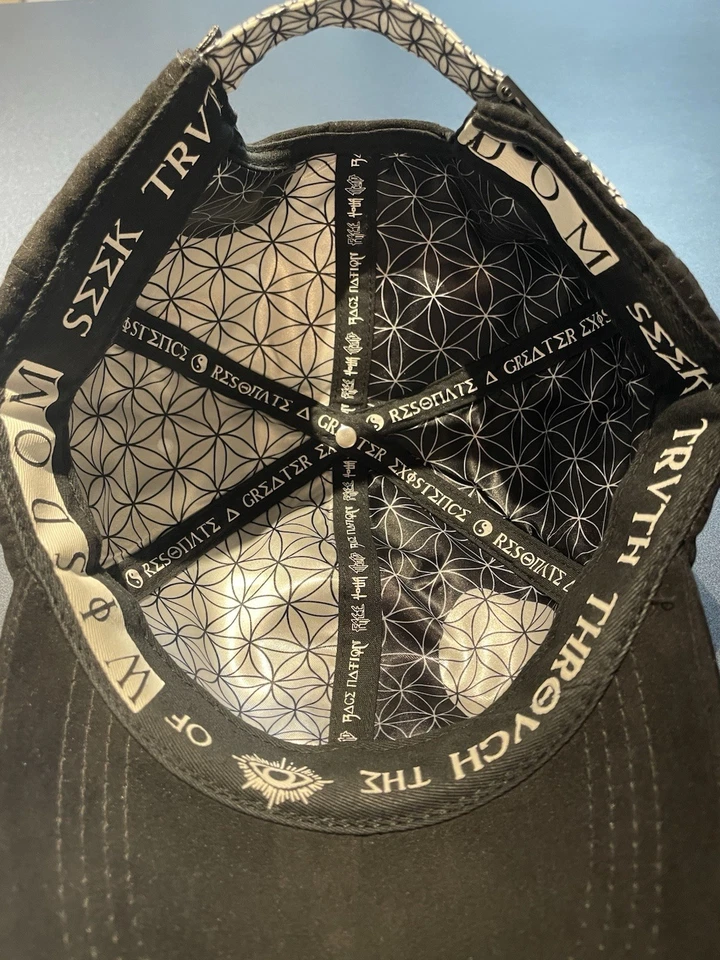 Sombrero de papá ajustable de gamuza negra con bolsillo oculto Rage Nation FREE YOUR MIND Foto 4 de 4