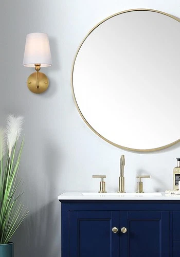 Elegant Lighting LD7322W6 Senna 12" Tall Bathroom Sconce - Brass - Picture 6 of 12