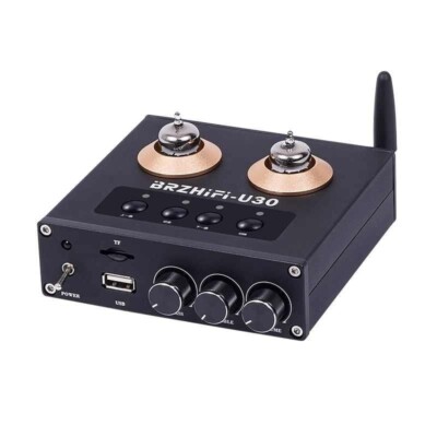 BRZHIFI U30 BT5.3 Preamplifier HiFi Electronic Tube Amp with 2x Electronic Tube