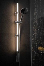 Wenko Asta Doccia LED con Batteria, 150 Lumen, Impermeabile, Novità Mondiale, Ricaricabile