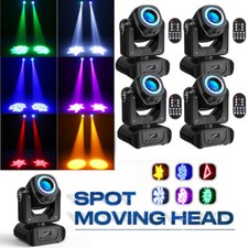 4Pcs LED Moving Head Light DMX Beam 7Gobo Strobe Disco Party DJ Stage Lighting