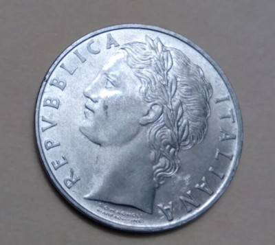 1974 L.100 Repvbblica Italiana Coin