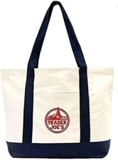 Trader Joe’s Canvas Bag Tote LARGE Grocery Shopping Eco Reusable NEW Ships FREE