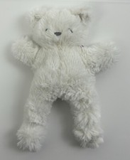 KYLE DEENA Small Plush Teddy Bear Lovey White Rattle Stuffed Toy 8"