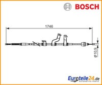 Seilzug, Feststellbremse Bosch 1987482572 FüR Hyundai I30