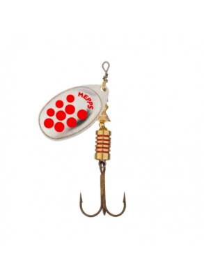 Mepps Aglia Decoree Silver Red Dots Spinnerbait Lure for Trout