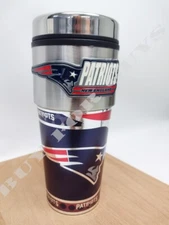 New England Patriots Coffee Tumbler - Patriots Travel Mug Tumbler - Emblem NFL