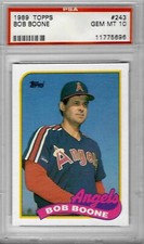 1989 Topps #243 Bob BOONE - PSA 10+++ Angels - pop 5