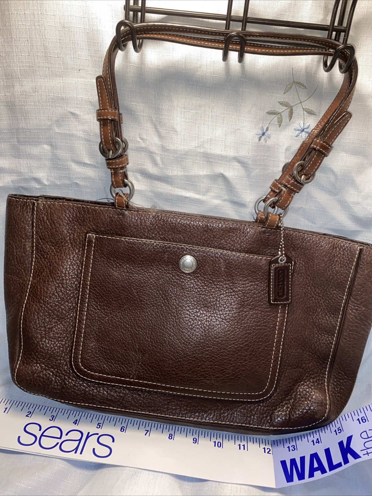 coach handbags used pre-owned tote medium brown-image