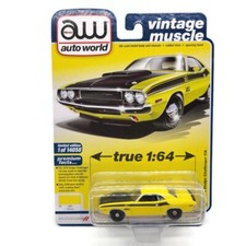 Auto World Premium Vintage Muscle 1970 Dodge Challenger T/A Banana New Free Ship