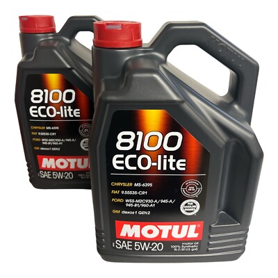 2x5 Liter MOTUL 8100 eco-lite 5W-20 Motoröl GM / Opel dexos1 Gen2 Ford Fiat 5W20