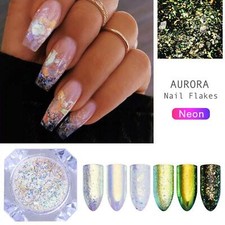 AURORA CAMALEÓN ESCAMAS POLVO DE UÑAS AB UNICORNIO EFECTO ESPEJO UÑAS ARCO IRIS (AF5)
