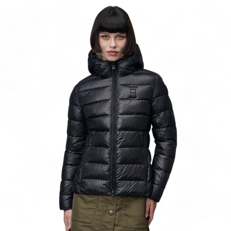 Piumino Blauer Donna в нейлоне Caroll 24WBLDC02041 Nero Ovatta Sorona AI24