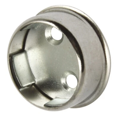 GAS N POW3R Wardrobe Rail Rod End Invisible Supports Brackets Sockets Round 25mm Chrome