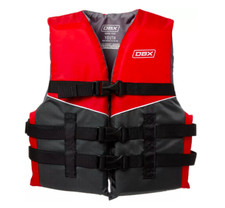 New DBX Youth Verve Ski Wakeboard Vest Type III PFD 50-60 LBS Red Black Gray