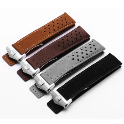 Echt Rindsleder Uhrenarmband für TAG HEUER CARERA AQUARACER Monaco F1 20mm