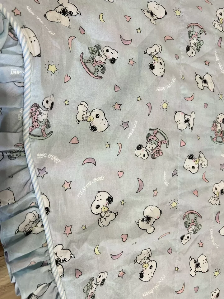 Cenefas My Little Snoopy Corderos e Hiedra Buenas Noches Volantes Guardería EE. UU. CONJUNTO/2 DE COLECCIÓN Foto 4 de 4