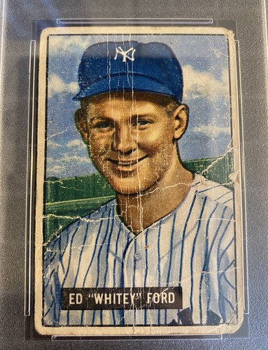 WHITEY FORD ROOKIE 1951 BOWMAN #1 Graded PSA 1 (HOF) Great Card - Picture 2 of 4