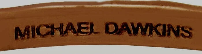 Authentic MICHAEL DAWKINS BANGLE BRACELET .925 Sterling Silver NWT Chocolate LRG - Image 2 of 4