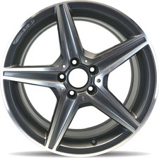18" MERCEDES C-CLASS Rear Wheel Rim Factory OEM 85373 Machine Grey 2054011200