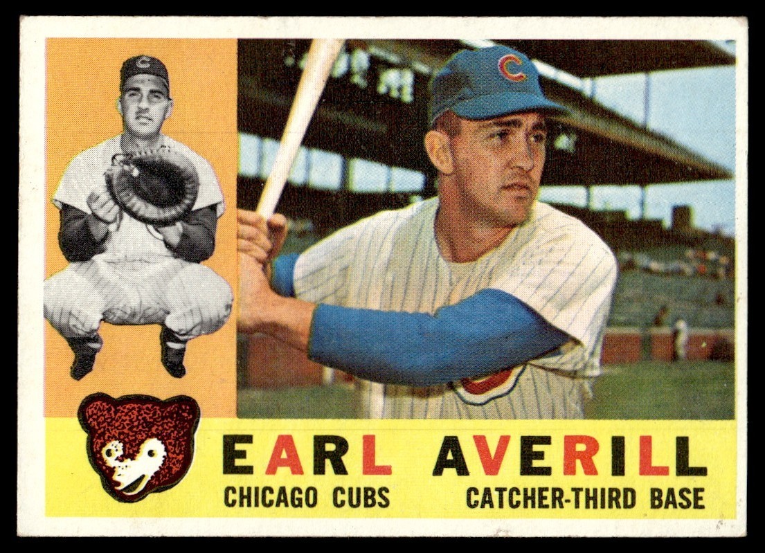 1960 Topps Baseball Earl Averill Chicago Cubs #39 EX+