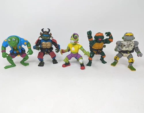 Vintage 80s 90s TMNT Teenage Mutant Ninja Turtles Lot of 5 Action Figures