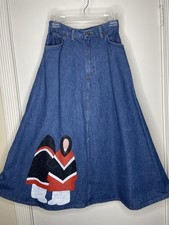 VTG Wrangler Juniors 8 9 Native American Southwestern Western Midi Maxi Skirt