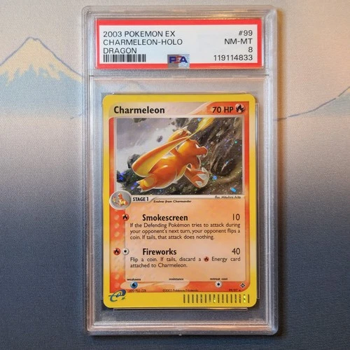 2003 Pokemon EX Charmeleon-Holo Dragon Secret Rare PSA 8 NM-MT 99/97