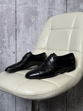 Prada Menʼs Black Leather Derby Shoes Lace Up Dress Formal Size UK 7 / US 8