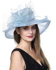 Womens Organza Church British Fascinator Bridal Tea Party Wedding Hat Summer ...