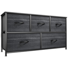 5-Drawer Fabric Storage Tower - Stylish Organizer for Bedroom Living Room