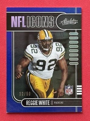 REGGIE WHITE 2019 Panini Absolute NFL Icons #20 Spectrum Blue /50 PACKERS