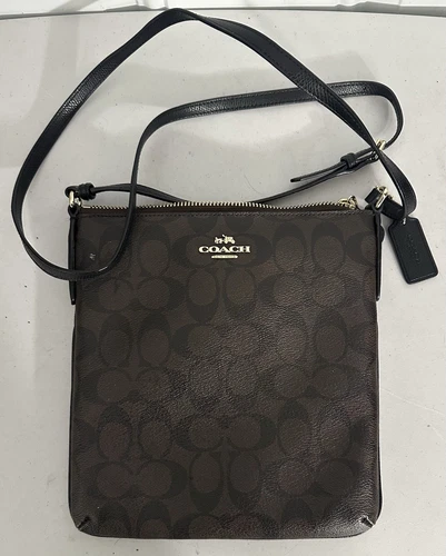 Borsa a tracolla Coach in pelle BRW modello all over F58309