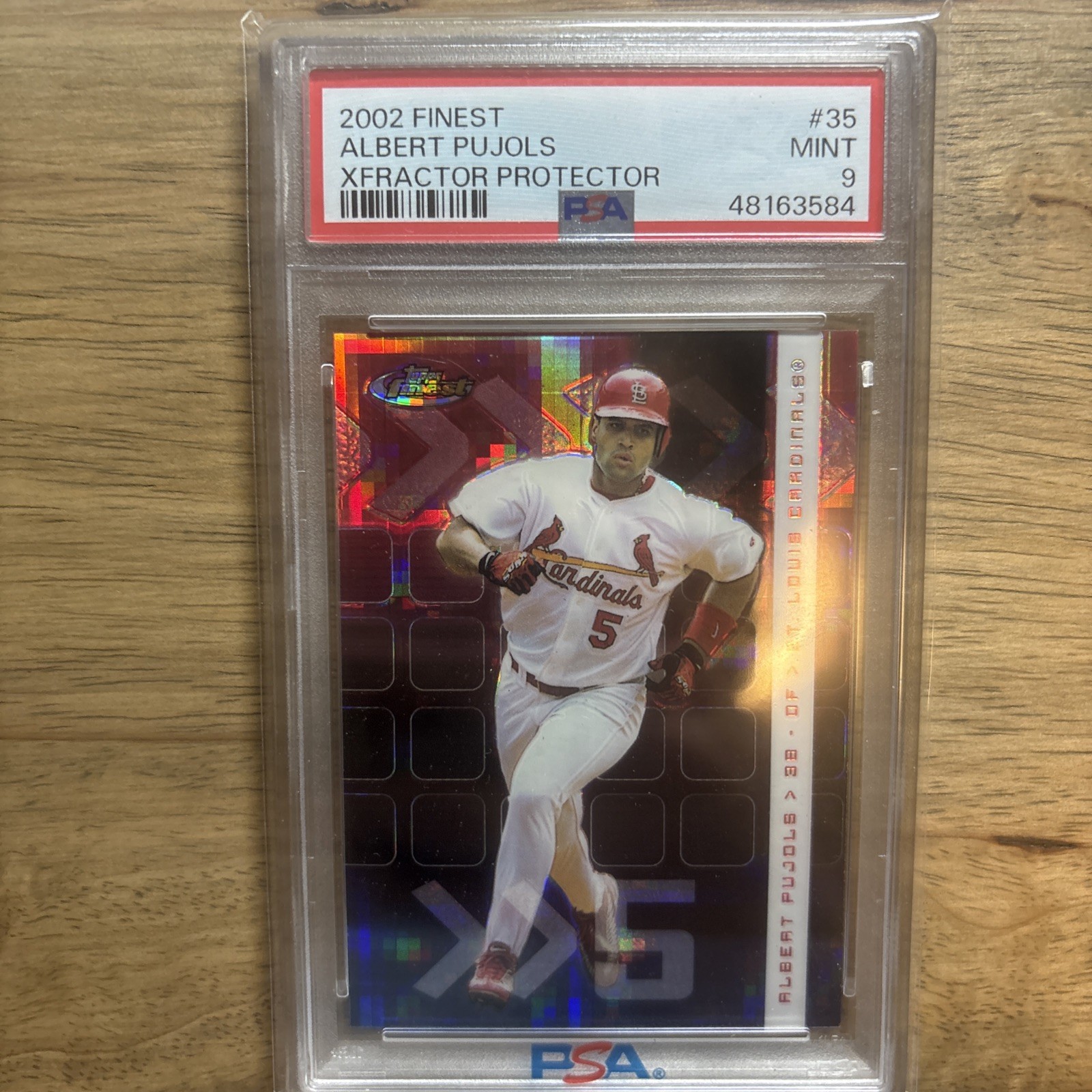 2002 Topps Finest - Albert Pujols #35 Refractor 68/99 PSA 9