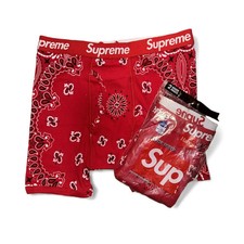 Supreme x Hanes Boxer Briefs 2 pack - Red Bandana - Mens Large