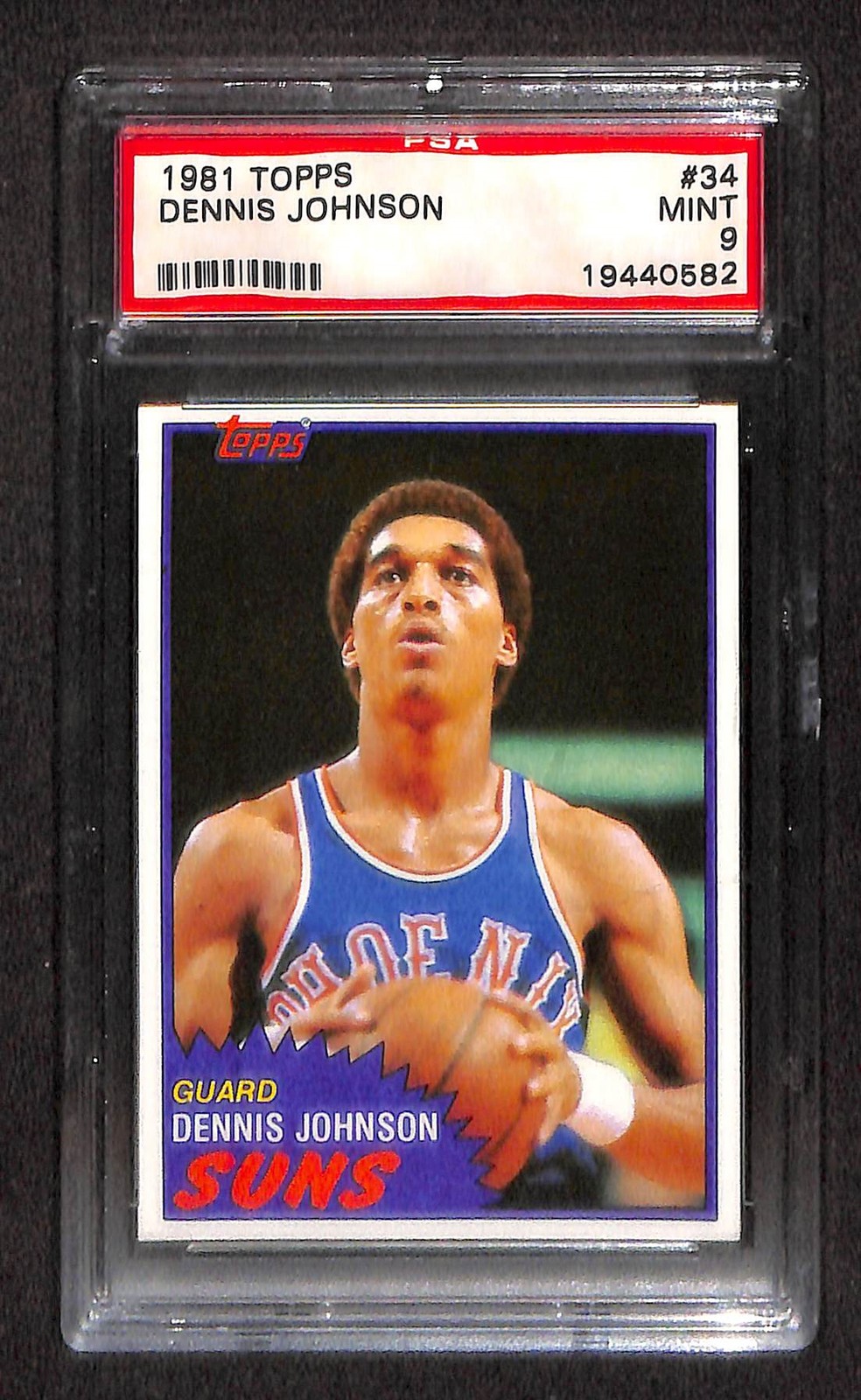 1981 Topps #34 DENNIS JOHNSON PSA 9 Mint 19440582 