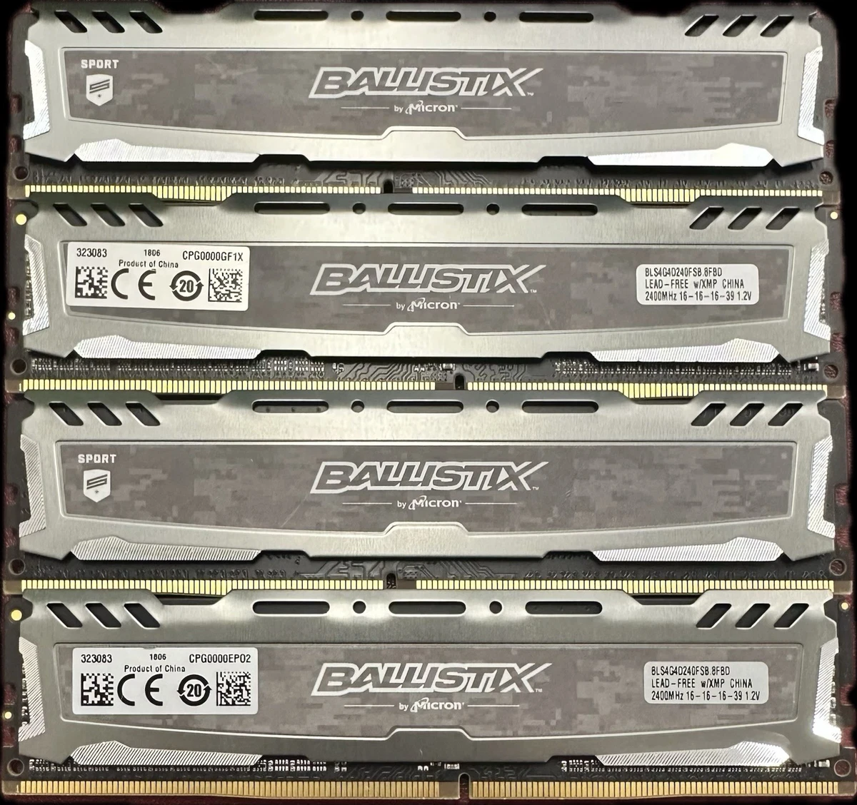 DDR4 SDRAM Ballistix 4 GB Capacity per Module Memory (RAM) for