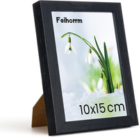 Feihorrm Bilderrahmen, 10X15 Cm Fotorahmen Aus Eiche, Mit GehäRtetem Glas, Fotor