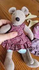 Moulin Roty Mouse Plush Grande Famille Nini multiple outfits
