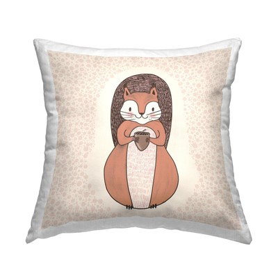 Stupell Happy Squirrel & Acorn Polka Dot Pattern Printed